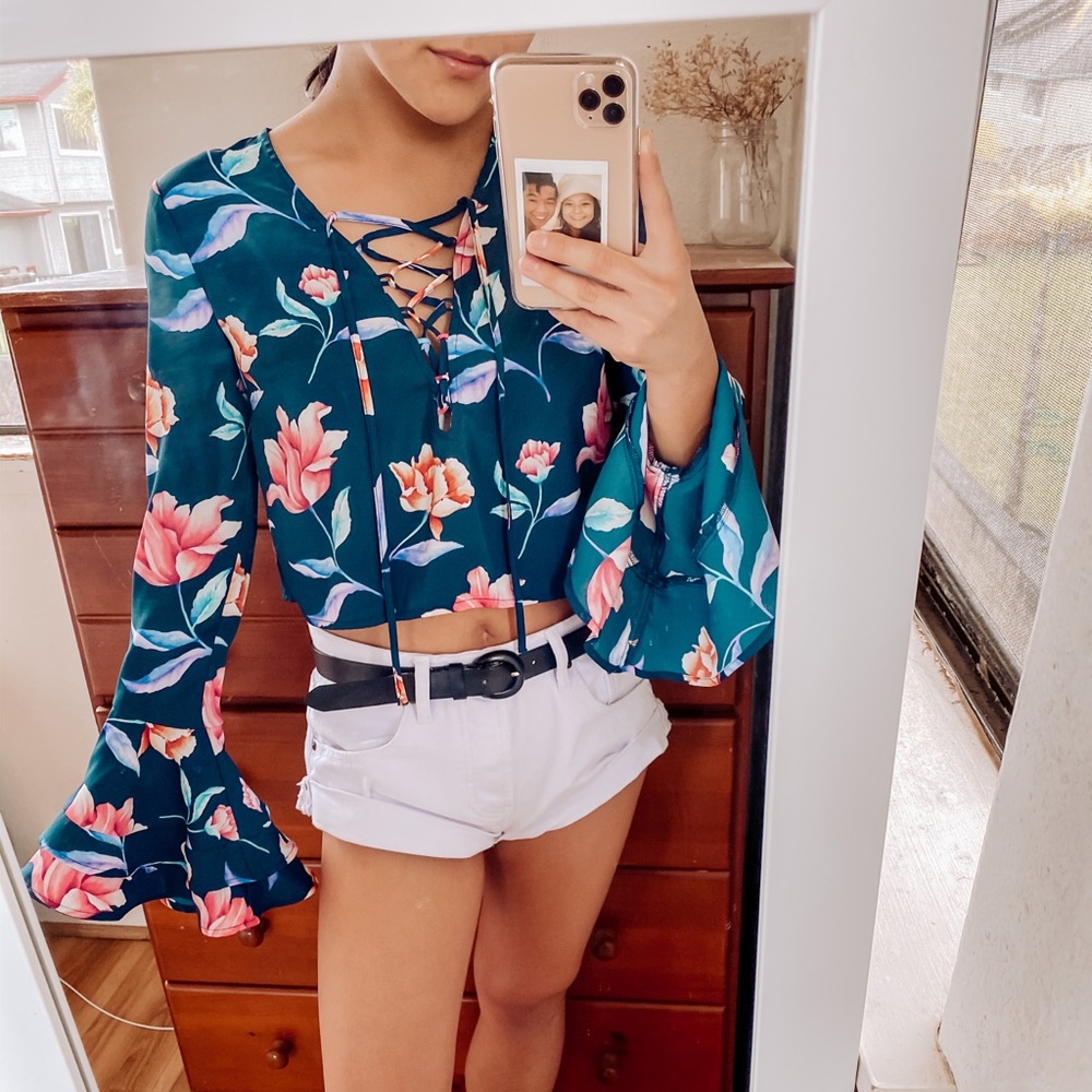 Forever 21 Floral Crop Top